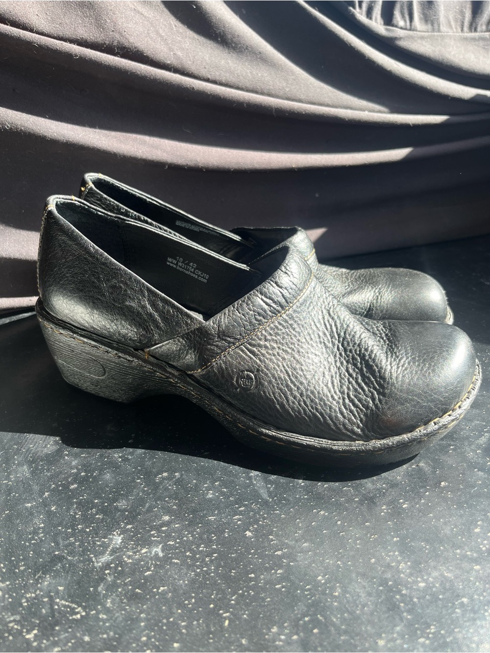 Born clogs size 10 leather